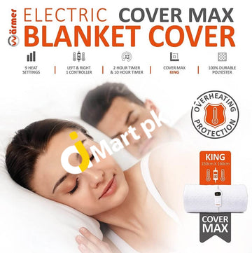 Warmer King Size Electric Blanket With 1 Controller Double Heating Zones 9 Heat Settings 2 & 10 Hour